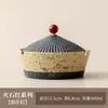 Cenicero de Cerámica Vintage Color Rojo Pedernal para Mesa de Sala de Estar en Casa, Portacigarrillos de Estilo Chino con Forma Creativa de Caqui, Lujo Ligero de Gama Alta