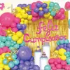 Conjunto de Balões de Aniversário em Espanhol Amazon Transfronteiriço Decoração de Fundo Cortina de Chuva Conjunto de Arco de Balões para Festa