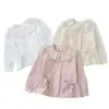 Peça Camisa Infantil Rantuo 26 Novo Estilo para Bebês e Crianças Pequenas Série de Cores Quentes Manga Longa Doce Atacado