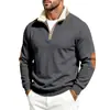 2026 Nova moda outono e inverno estilo americano transfronteiriça, moletom casual quente para o dia a dia com gola alta, forrado com lã de carneiro resistente