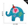 Parche Bordado de Elefante de Dibujos Animados con Logo de Computadora Yuanda Parche Bordado Parche de Bordado Accesorios para Ropa Zapatos y Sombreros DIY Accesorios Parche de Tela