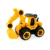 Menino Desenho Animado Escavadeira Decoração de Bolo de Aniversário Ornamento Veículo de Construção Infantil Carro Mesa de Sobremesas Modelo de Trator
