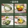 Herramienta para Lavar Arroz Fregadero de Cocina Colador para Lavar Arroz Cesta Doméstica para Lavar Arroz con Asa Recipiente para Lavar Frutas Cesta Coladora para Lavar Verduras