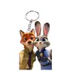 Llavero Animales Locos Nick y Judy Acrílico Alto Valor Lindo Colgante para Mochila Regalo Estilo Personalizado