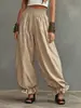 Moda Femenina Transfronteriza Europea y Americana de Amazon 2026: Pantalones de Linterna de Corte Holgado, Pantalones Largos Casuales de Verano Sueltos con Dobladillo Fruncido