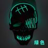 Máscara Luminosa LED de Calavera de Halloween Transfronteriza con Luz Cargada por USB Horror Cabeza de Fantasma Accesorios de Ambiente de Fantasma
