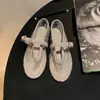 Versión de Piel de Oveja del Mismo Estilo, Sandalias Mary Jane de Tirante Único con Calados de Pedrería y Red para Mujer, Nuevas para Primavera/Verano 2026