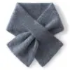 100% cachemira 2026 otoño e invierno nuevo para mujer color liso versátil perforado cálido calentador de cuello bufanda tejida triangular