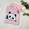 Bolsa de Tricô Ins Desenho Panda Feminina Moda para Carregar na Mão Grande Capacidade Bolsa de Ombro Bolsa Transversal Bolsa