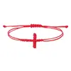 Moda Tejido a Mano Cuerda de Mano Cruzada Venta al por Mayor Ajustable Hilo de Jade Combinación de Pulsera Tejida para Mujer