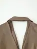 2026 Chaqueta Cardigan Nueva Estilo Commuter de Manga Corta con Cuello Solapa Vintage