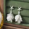 Brincos de Clipe para Orelha com Estrela do Mar Estilo Férias, Concha, Pétala e Borla para Espiral de Mosquito, Luxo Leve, Sensação de Alta Qualidade, Versáteis e Únicos para Orelhas Sem Furo