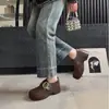 Zapatos Boken para Mujer Otoño Suela Suave Hebilla Casual Slip-on Mocasines Velcro 2026 Nuevo Estilo Suela Gruesa Aumento de Altura Interior