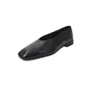Zapatos de Mujer de Tacón Bajo con Boca Poco Profunda de Piel de Vaca de Primera Capa, Piel Genuina por Dentro y por Fuera, Puntera Cuadrada, Cómodos, Zapatos de Mujer con Boca Poco Profunda Dorados y Plateados