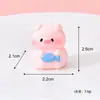 Nuevos Lindos Accesorios de Cerdo Rosa de Partículas Resina Llavero Colgante DIY Adorno de Escritorio para Sala de Estar