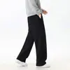 Pantalones Casuales de Pierna Recta de Algodón de Aire Nueva Colección Primavera Ropa de Mujer de Comercio Exterior Versátiles Elásticos de Cintura Alta Adelgazantes de Pierna Ancha Largos 19382