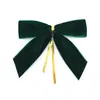 Accesorios de Lazo de Cinta de Terciopelo Transfronterizos, Colgantes Decorativos de Atmósfera Navideña, Lazos de Terciopelo Listos para Usar