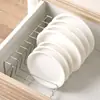 Estante de Almacenamiento de Cocina de Acero Inoxidable, Organizador Redondo para Platos, Escurridor, Estante Pequeño para Tabla de Cortar, Estante de Almacenamiento