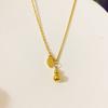Collar de calabaza de la suerte 2023 nuevo cadena de clavícula de verano para mujer celebridad de internet Alto sentido oro de 18 quilates acero de titanio que no se desvanece