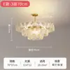 Lustre de Vidro para Sala de Estar, Lâmpada Quente, Romântica e de Luxo Leve para Quarto, Lustre Criativo de Personalidade Nórdica para Restaurante, Lâmpadas Zhongshan