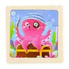 9 Piezas Yiqi Educación Temprana Animal Tráfico Rompecabezas Jardín de Infancia Niños Juguete de Rompecabezas de Madera Puesto de Juegos Rompecabezas de Dibujos Animados