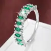 Anillo de Hielo de Azúcar Rombo Geométrico Estilo Coreano Transfronterizo, Anillo de Moda de Lujo Ligero Nicho de Gama Alta de Cobre Puro, Venta Directa del Fabricante