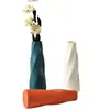 Jarrón de plástico colorido estilo europeo para el hogar flor seca dispositivo de flores decoración de mesa de comedor sala de estar contenedor de arreglo floral geométrico