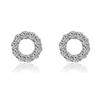 Pendientes de diamantes simples de moda de comercio exterior transfronterizo, pendientes redondos chapados en oro, temperamento, moda, pendientes para damas al por mayor