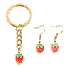 1 Pieza de Oro Real Electrochapado Fruta Acero Inoxidable Gota de Aceite Joyería Accesorios Colgante Cereza Fresa Sandía Pera Mango Colgante