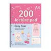Nuevo cuaderno A4 delgado rayado con 200 páginas, alto valor estético, ideal para estudiantes que se preparan para exámenes, extra grueso, con secciones divididas para borradores y práctica