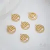 Colgante de Cola de Ballena, Estrella de Mar, Árbol de la Vida, Tulipán, Chapado en Oro Real de 14K con Circonita Incrustada, Colgante para Pulsera o Collar DIY