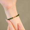 Hebilla magnética nuevo brazalete de jaspe calcedonia verde chino para mujer pulsera exquisita de nicho de lujo ligero de alta gama joyería de mano para mujer