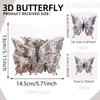PY9009 novo 3D tridimensional cor textura retrô borboleta adesivos de parede fundo sala de estar quarto decoração 1 conjunto de 12