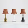 Lámpara de Noche Creativa de Ratán Recargable por USB Lámpara de Atmósfera de Doble Propósito Lámpara de Mesa Táctil Escritorio de Mesita de Noche Barra Lámpara de Mesa Decorativa
