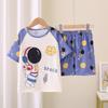 Pijamas de verano para niños, novedad de 2025, de manga corta, finos, para niños, grandes, adolescentes, ropa de casa, ropa exterior.