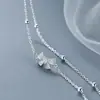 Pulsera de Doble Capa con Lazo Yinzhen para Mujer Plata de Ley S925 Nueva Popular Lujo Accesible Nicho Exquisita Joyería de Mano de Gama Alta