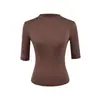 150-Estilo Desejo Puro Garota Picante Moda Camiseta Manga Curta Feminina 2026 Primavera/Verão Novo Sexy Slim Fit Camada Base Top