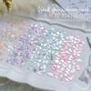Belleza de uñas pieza de concha natural color fragmento irregular color mágico Aurora ultradelgada concha de agua dulce lentejuelas para uñas set caja lote