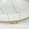 Corrente Elegante para Clavícula Banhada a Ouro Real com Zircônia Micro-Incustada para Mulheres, Colar Sorriso de Design Único, Corrente de Pescoço Estilo Executivo Atacado