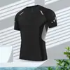 Camiseta Falsa de Dos Piezas Estilo Nuevo 2025 para Hombre, Verano, Peso Pesado, Manga Corta, Estilo Retro Americano, Media Manga