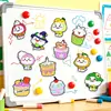Ímãs de Geladeira de Borracha Macia de Bolo Colorido de Desenho Animado Ímãs para Quadro Branco de Educação Infantil DIY Adesivos Decorativos de Mensagem