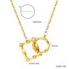 Colar de Joias Ins Francês para Mulheres, Personalidade Simples de Luxo Leve Europeu e Americano, Colar de Pétalas com Fivela Irregular Quadrada e Redonda 18K
