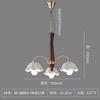 Candelabro de Flores de Lujo Vintage de Entrada Francesa Todo Cobre Nórdico Medio Nuez Cerámico Atmosférico Lámpara de Comedor