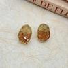 ¡Lo real es hermoso! Pendientes de Cristal con Gradiente de Mar Naranja para Mujer Moda Dulce Japonesa y Coreana Pendientes para Viajar Pendientes de Gama Alta