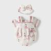 Mono de bebé de verano fino nuevo estilo chino marea nacional Harbin ropa de bebé niña bolso pedo ropa recién nacida de un año ropa de luna llena