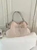 Bolsa de bordado floral de nicho estilo coreano para mulheres, nova bolsa de mão de tecido 2026, bolsa tote de ombro de grande capacidade para o dia a dia