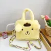 Bolso Cruzado de Dibujos Animados Kuromi de Perro Canela, Lindo Bolso para Lonchera, Bolso de Felpa para Niña, Bolso de Hombro