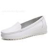 Zapatos Blancos de Tacón Bajo y Suela Plana Four Seasons Transpirables Cómodos de Piel de Vaca Antideslizantes para Trabajo Suela Suave Casuales Médicos