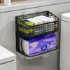 Caja de Almacenamiento de Papel Higiénico para Baño Montada en la Pared sin Perforaciones Cesta para Guardar Portarrollos de Papel Higiénico para Baño Extraíble