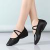 Zapatos de Baile de Cuadrilla de Cuero Suave para Mujer Zapatos de Baile Latino Tacón Grueso para Mujer Adulta Tacón Bajo y Medio Suela Blanda Zapatos de Rendimiento de Baile